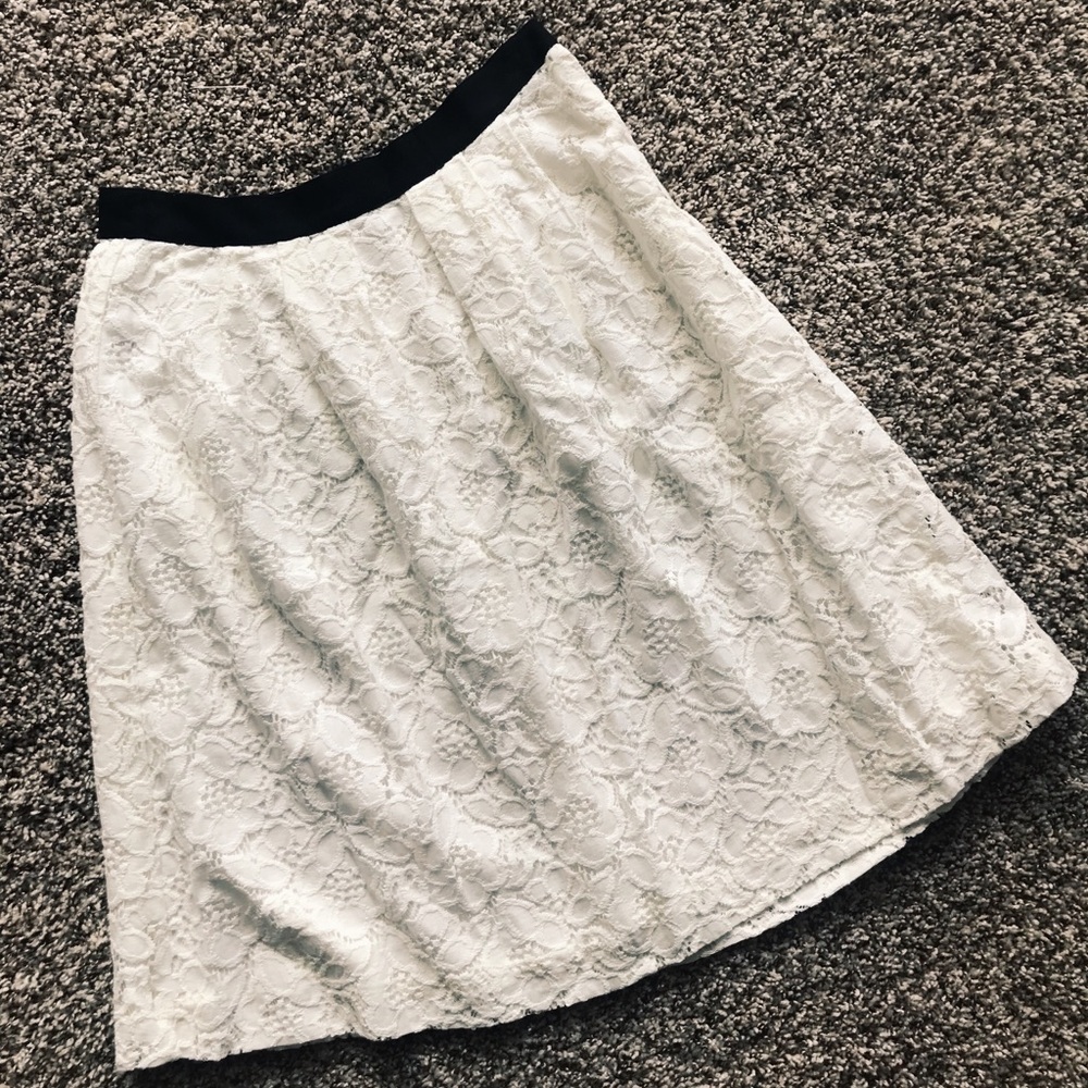 Cream lace skirt